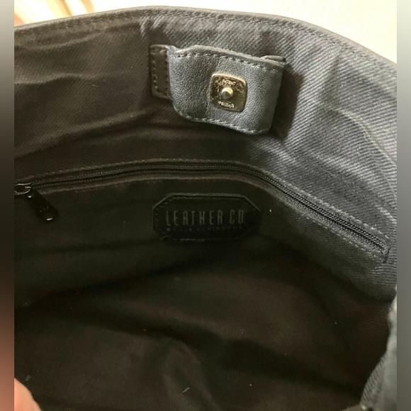 Black Leather Purse Vintage Classic Liz Claiborne Tote Handbag - Picture 7 of 7